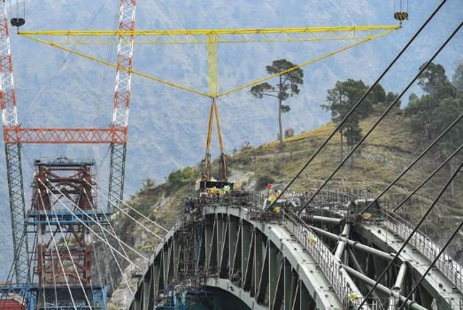 world's highest Chenab Railway Bridge