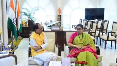 Union Minister Smriti Irani met Chief Minister Shri Chouhan