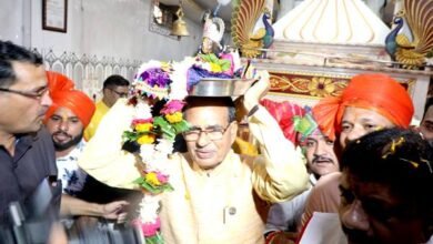 शोभा यात्रा के लिए बाल गोपाल की प्रतिमा को रथ में स्थापित