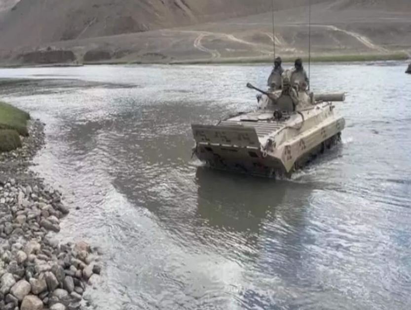 Five tank soldiers swept away while crossing a river in Ladakh