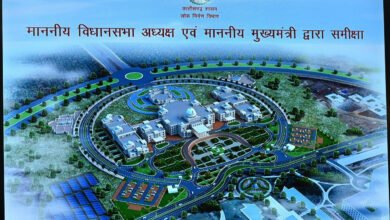 निर्माणाधीन नवीन विधानसभा भवन की प्रगति