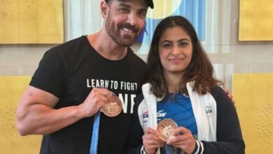 John Abraham Poses With Manu Bhaker's Medal In Hand