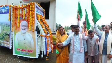 मुख्यमंत्री श्री विष्णुदेव साय ने जल शक्ति अभियान के जागरूकता वाहन को हरी झंडी दिखाकर किया रवाना