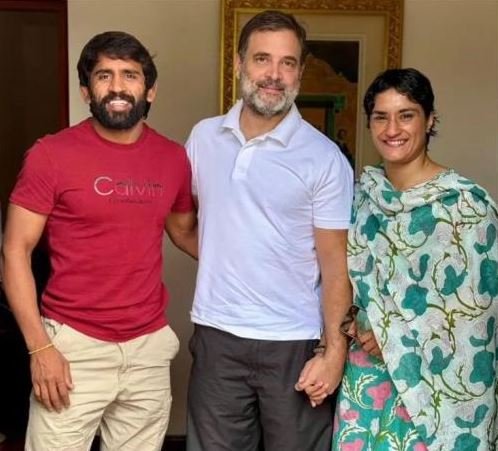 Phogat Punia meet Rahul