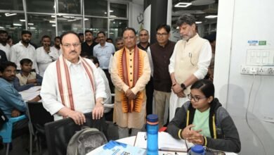 केंद्रीय स्वास्थ्य मंत्री श्री नड्डा ने रायपुर के नालंदा लाइब्रेरी