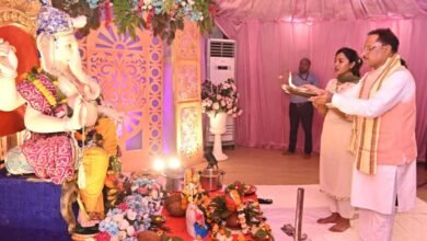 भगवान श्री गणेश के पूजन-हवन कार्यक्रम में शामिल हुए मुख्यमंत्री