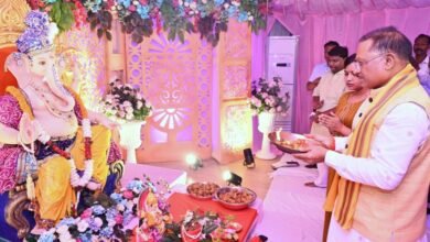 मुख्यमंत्री निवास में विराजे भगवान गणेश