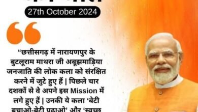 प्रधानमंत्री ने मन की बात में नारायणपुर के बुटलूराम माथरा को सराहा