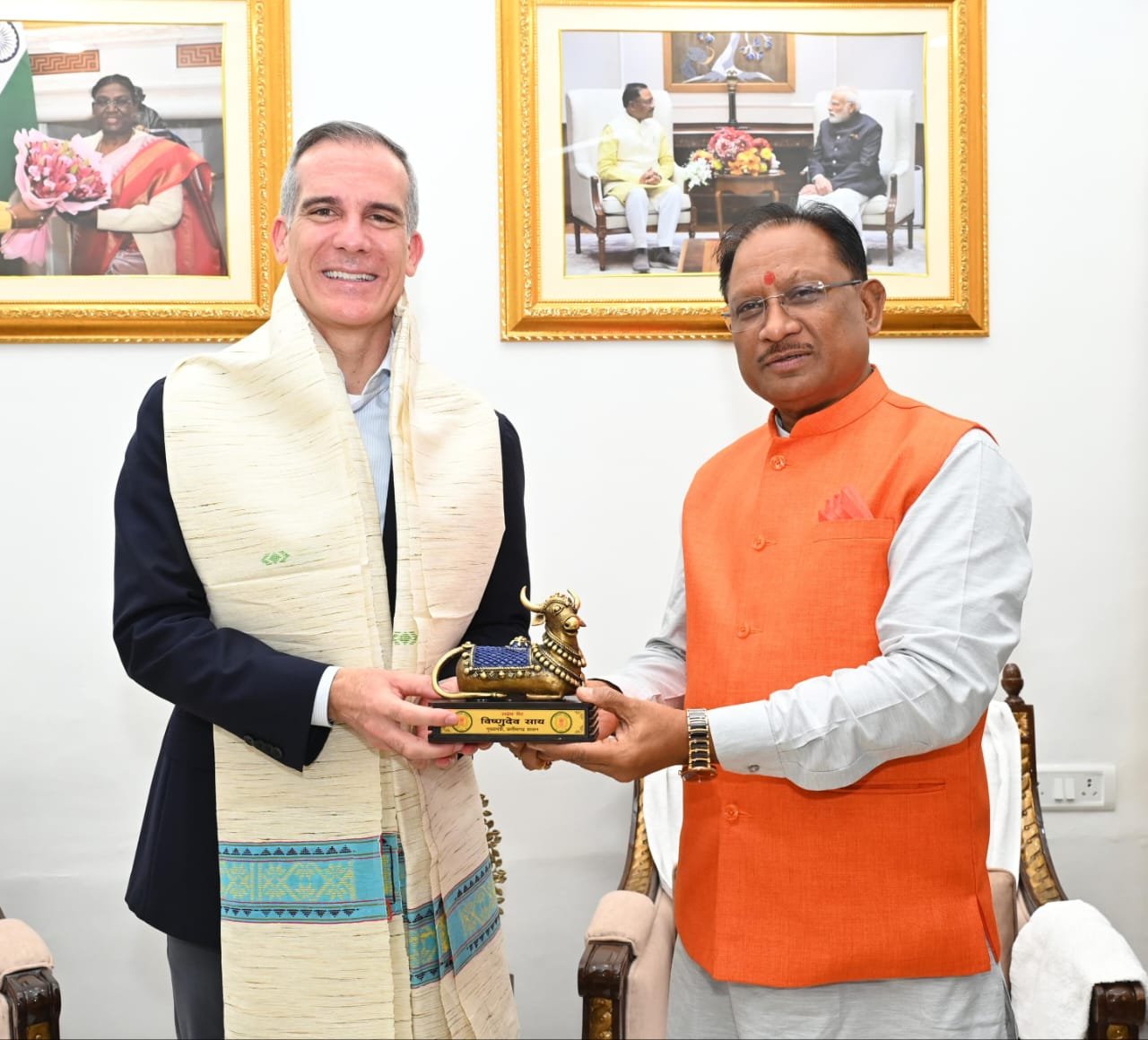 US Ambassador Mr. Eric Garcetti met Chief Minister Vishnu Dev Sai